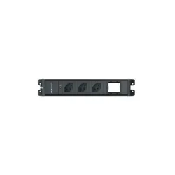max connect Steckdoseneinheit CUBO 3x T13, Leermodul Schwarz