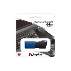 Kingston -  DataTraveler Exodia M 64 GB USB 3.2 Flash-Laufwerk, Blau, 64 GB