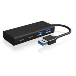 ICY BOX, IB-HUB1426-U3, USB 3.2 Gen 1 Hub Type-A zu 2x Type-C® und 2x Type-A USB Anschlüssen