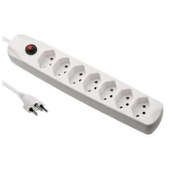 FURBER.power Steckdosenleiste mit Überlastschutz 7x T13 Weiss