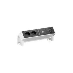 Bachmann Tischsteckdosenleiste DESK2 2xT13 1xUSB C/C 65W 0.2m INOX