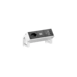 Bachmann Tischsteckdosenleiste DESK2 1xT13 1xUSB C/C 65W 0.2m INOX
