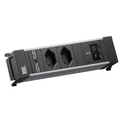 Bachmann Einbausteckerleiste POWER FRAME S 2xT13 1xUSB C/C 45W 0.2m