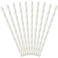 PARTYDECO Trinkhalme 19.5cm SPP14M-019 Gänseblümchen 10 Stück