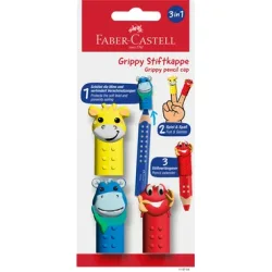 FABER-CASTELL Stiftkappe Grippy 110704 Set Hello 3 Stück