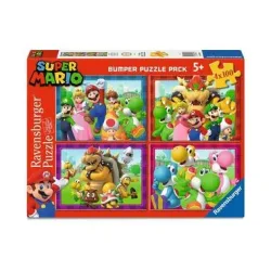 Ravensburger Verlag GmbH, Kinderpuzzle 4x100 Teile - Nintendo Super Mario - Zeit für Mario!
