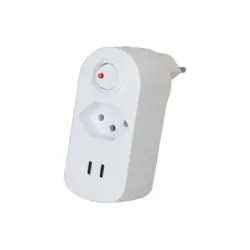 Max Hauri Abzweigstecker Adapt 1x Typ 13 Usb-C/C 20W weiss drehbar Green+Fair