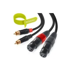 Bemero Audio-Verbindungskabel BAC2544-1000BK Schwarz