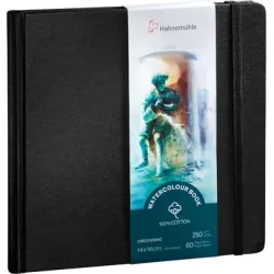 HAHNEMÜHLE Aquarellbuch 14x14cm 10625356 Cotton, 250g 30 Blatt