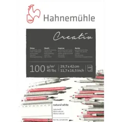 HAHNEMÜHLE Skizzenblock Creativ A3 10628246 weiss, 100g 100 Blatt
