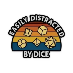 Glass Staff Easily Distracted Sticker Mehrfarbig