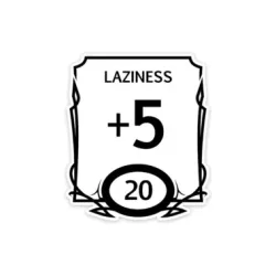 Glass Staff Stat Block Laziness Sticker Schwarz/Weiss
