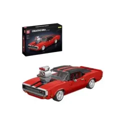 Mould King Muscle Car Charger Auto-Fans Massstab 1:12 Rot-Schwarz