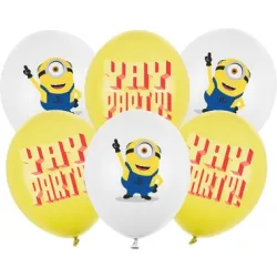 PARTYDECO Ballons, strong 30cm SB14P-349-00 Minions, mix 6 Stück