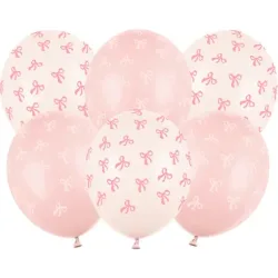 PARTYDECO Ballons 30cm SB14P-340-00 Schleifen 6 Stück