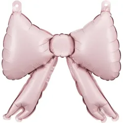 PARTYDECO Folienballons 25.5x25cm FB269-081PJ Schleifenform, rosa 5 Stück