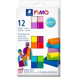 Fimo Soft Modelliermasse Farbset Brillant | 12 × 25 g