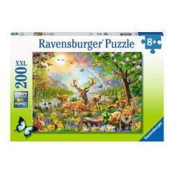 Kinderpuzzle 200 XXL Teile - Anmutige Hirschfamilie