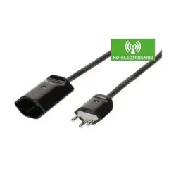 Max Hauri 171019 Strom Verlängerungskabel 10 A Schwarz 3 m Geschirmt