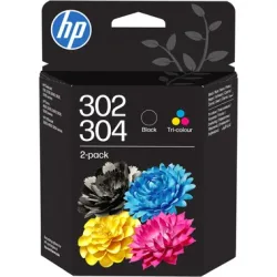 HP H302 Druckerpatronen (bk, C) - HP No. 302, No. 304, B82L1AE für z.B. HP Envy 4524 e-All-in-One, HP OfficeJet 5232, HP Envy 4528 e-All-in-One