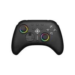 DELTACO Nintendo Switch 2 GAM-198 RGB Wireless Controller Schwarz für 2, Switch, OLED, PC