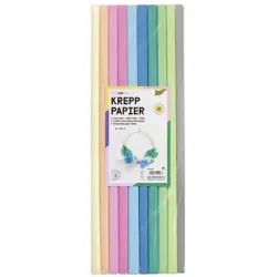 FOLIA Krepppapier 50x200 cm 82392 Trend, 10 Farben 10 Rollen