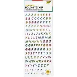 FOLIA Holo-Sticker 17102 ABC & 123 2 Blatt/312 Stück