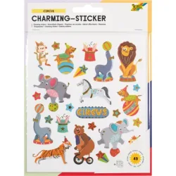 FOLIA Charming-Sticker 18201 Circus 2 Blatt/49 Stück