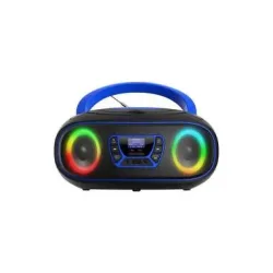 Denver TDB-212BU CD-Radio DAB+, DAB, FM AUX, USB, Bluetooth®, CD Stimmungslicht, Inkl. Lautsprecherbox Schwarz, Blau