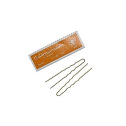 Haarnadeln 27 gold 65x1,2mm gewellt 10er