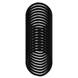 Denman Zopfgummis 4 mm, 18-er Karte, schwarz