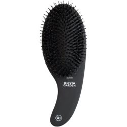 Olivia Garden Expert Care Curve Wildschwein-/Nylonborsten Matt Schwarz