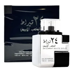 Lattafa 24 Carat White Gold Eau De Parfum Spray (Unisex) 100 ml