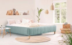 andas Polsterbett »Tarje«, Ohne Kopfteil - ideal für Dachschrägen oder Eigengestaltung der Wand am Bett, in 5 Breiten, auch in Überlänge 220 cm, incl. Roll-Lattenrost