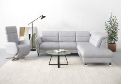 sit&more Ecksofa »Grenoble«, inklusive Federkern, wahlweise mit Bettfunktion, Stauraum, Armteilverstellung und Kopfteilverstellung