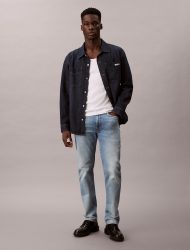 Calvin Klein Slim-fit-Jeans used washed, Slim Straight Fit, Logopatch am Bund