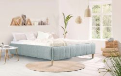 andas Polsterbett »Tarje«, Ohne Kopfteil - ideal für Dachschrägen oder Eigengestaltung der Wand am Bett, in 5 Breiten, auch in Überlänge 220 cm, incl. Roll-Lattenrost