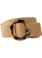 bonprix Taillengürtel in Strohoptikbeige 100Damen