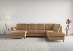 sit&more Wohnlandschaft »Göteborg«, inklusive Sitztiefenverstellung und Federkern, wahlweise mit Bettfunktion und Bettkasten