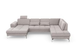 sit&more Wohnlandschaft »Bendigo V«, inklusive Sitztiefenverstellung, Bodenfreiheit 15 cm, wahlweise in 2 unterschiedlichen Fussfarben