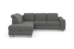 sit&more Ecksofa »Durness«, mit Federkern und hochwertigen Edelstahlfüssen, wahlweise mit Kopfteilverstellung, Bettfunktion und Stauraum oder mit Bettfunktion und Bettkasten