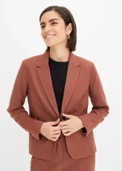 bonprix Blazer mit Paspeltaschenbraun 40Damen
