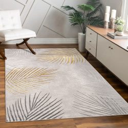 Paco Home Teppich »Tuana 218«, rechteckig, Kurzflor, modernes Blätter Design, Hoch-Tief-Struktur, Wohnzimmer