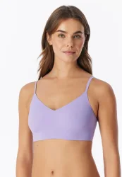 Schiesser Bustier mit herausnehmbaren Pads Lila - Invisible Soft für Damen, Größe 36, 75 % Polyamid, 25 % Elasthan