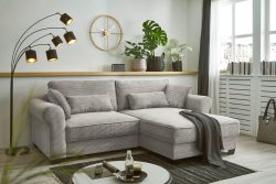 ED EXCITING DESIGN Ecksofa »Angelina«, mit Bettfunktion und Bettkasten, sowie Rücken-, Nieren- und Zierkissen