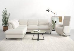 sit&more Ecksofa »Grenoble«, inklusive Federkern, wahlweise mit Bettfunktion, Stauraum, Armteilverstellung und Kopfteilverstellung