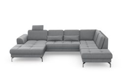 sit&more Wohnlandschaft »Bendigo V«, inklusive Sitztiefenverstellung, Bodenfreiheit 15 cm, wahlweise in 2 unterschiedlichen Fussfarben