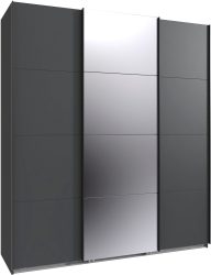 Wimex Kleiderschrank »Mugano, Made in Germany, Lieferung bis in Deine Etage und Stellort«, (wähle Deine Ausstattung: Basic oder Premium!), 3 Schwebetüren, grosse Grössen, mit oder ohne Spiegel, Metallgriffe