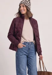 Strukturmix Jacke mit geklebter Steppung
