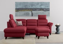 sit&more Ecksofa »Mellum«, inklusive Federkern, wahlweise mit Bettfunktion, Stauraum und Armteilfunktion